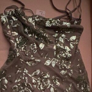 stunning green embellished dress